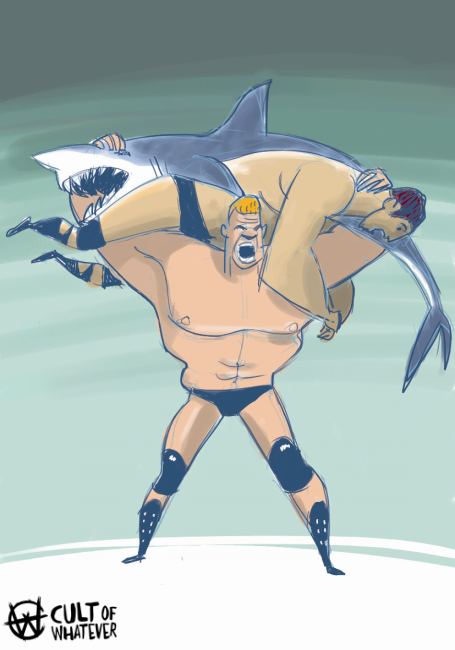 Summerslam 2002 Brock Lesnar The Rock Shark
