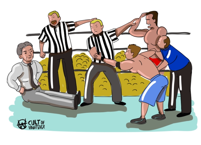 Wwe Royal Rumble Vince Cena Batista Cow