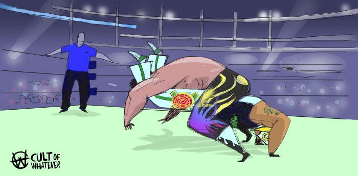 WrestleMania 21 Eddie Guerrero Rey Mysterio Cartoon Illustration