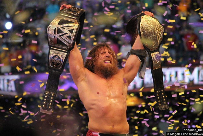 Daniel Bryan Celebrates World Title Belt Wrestlemania 30