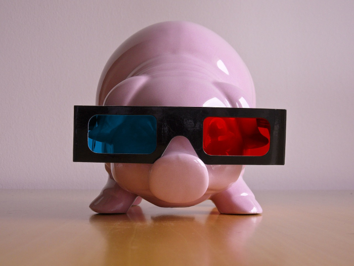 3d Glasses Pig