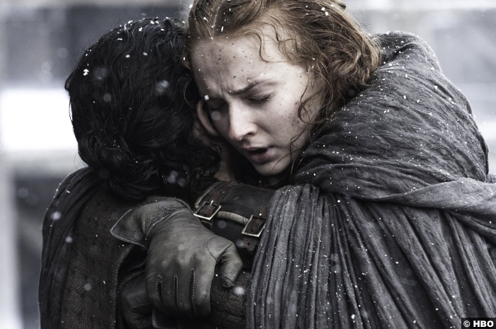 Game Of Thrones S6 Ep4 Kit Harington Sophie Turner Jon Snow Sansa Stark