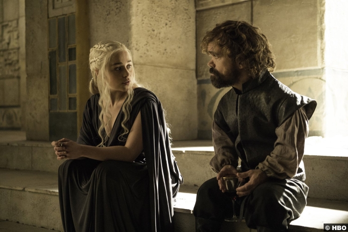 Game Of Thrones S6 E10 Peter Dinklage Emilia Clarke Tyrion Lannister Daenerys Targaryen