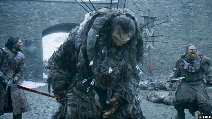 Game Of Thrones S6 E9 Kristofer Hivju Kit Harington Ian Whyte Jon Snow Tormund Giantsbane Wun Wun