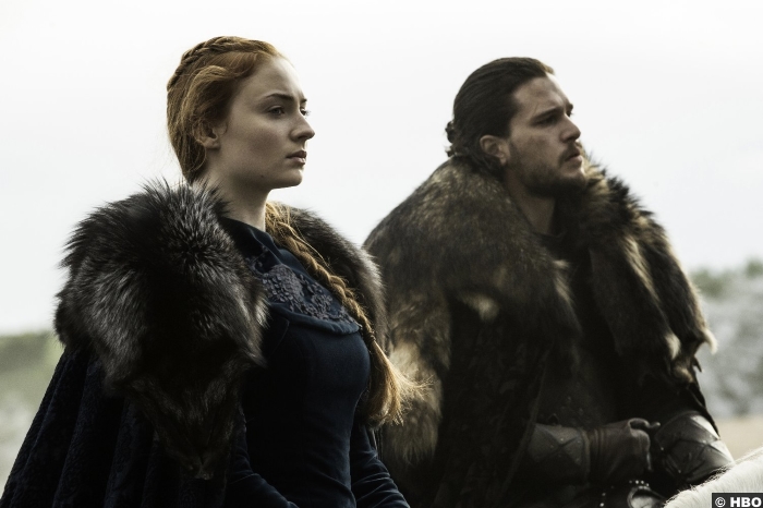 Game Of Thrones S6 Ep9 Kit Harington Sophie Turner Jon Snow Sansa Stark