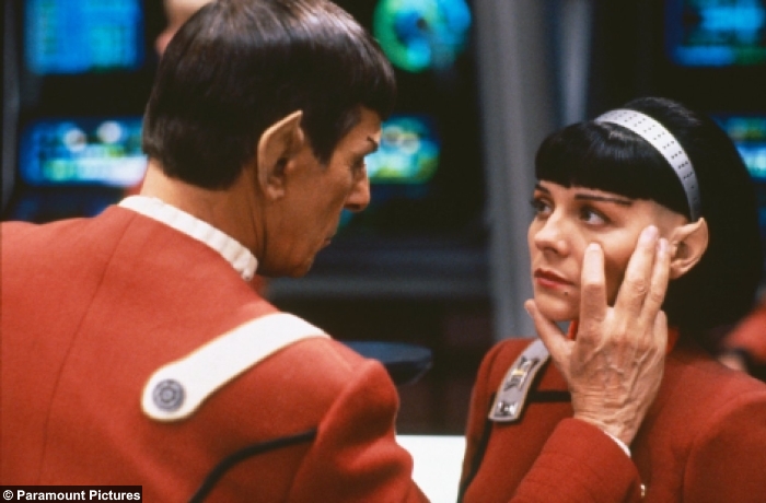 Star Trek 6 Undiscovered Country Kim Cattrall Leonard Nimoy Spock Lt Valeris 2