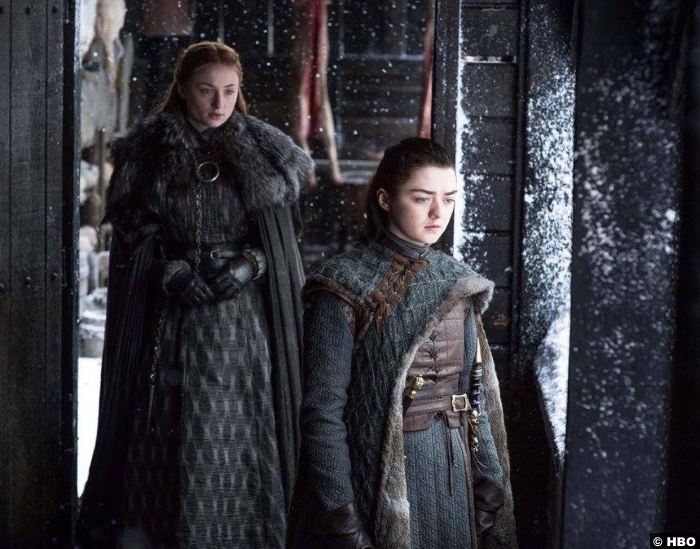 Game Of Thrones S6e9 Sophie Turner Sansa Stark Maisie Williams Arya