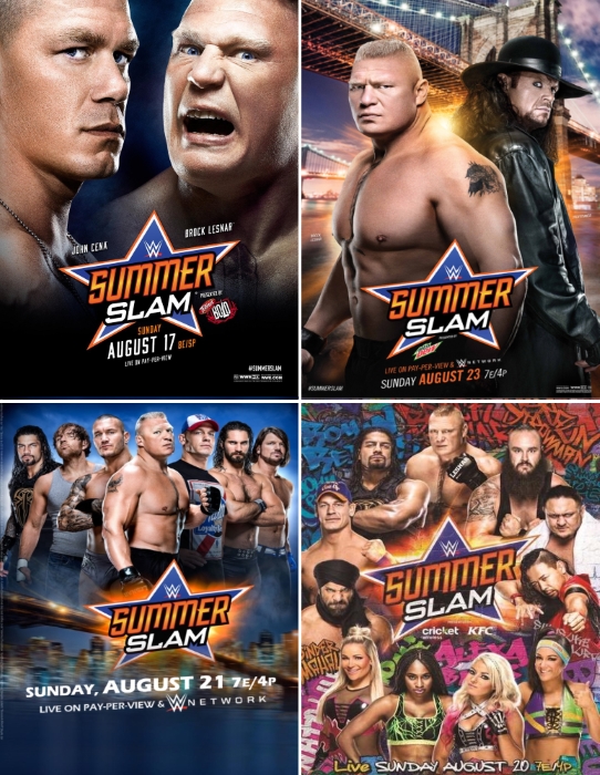 Summerslam 2014 2015 2016 2017 Posters