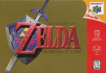 Zelda Ocarina Time 1998 Cover N64