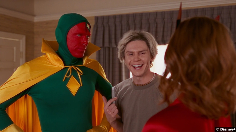 Wandavision S01e06 Paul Bettany and Evan Peters as Vision and Pietro Maximoff aka Quicksilver