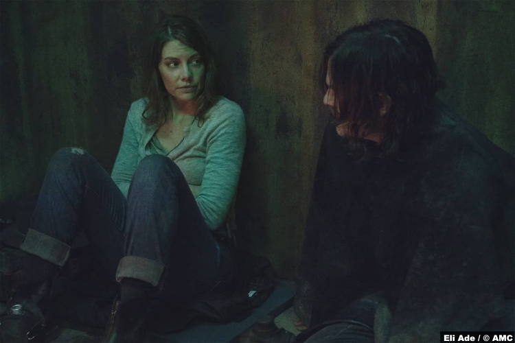 The Walking Dead S10e17 Lauren Cohan and Norman Reedus as Maggie and Daryl Dixon
