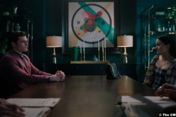 Riverdale S05e17: Chris Mason and Camila Mendes as Chad Gekko and Veronica Lodge