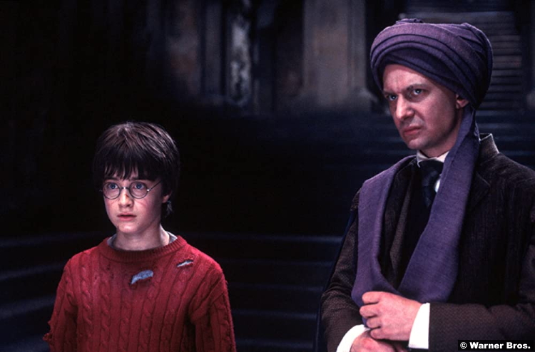 Harry Potter and the Philosopher's Stone: Daniel Radcliffe and Ian Hart as Harry Potter and Professor Quirrell