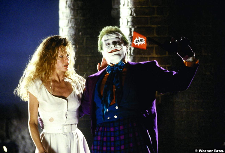 Batman 1989: Kim Basinger and Jack Nicholson as Vicki Vale and Joker