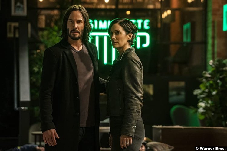 The Matrix Resurrections: Keanu Reeves and Carrie-Anne Moss as Neo and Trinity