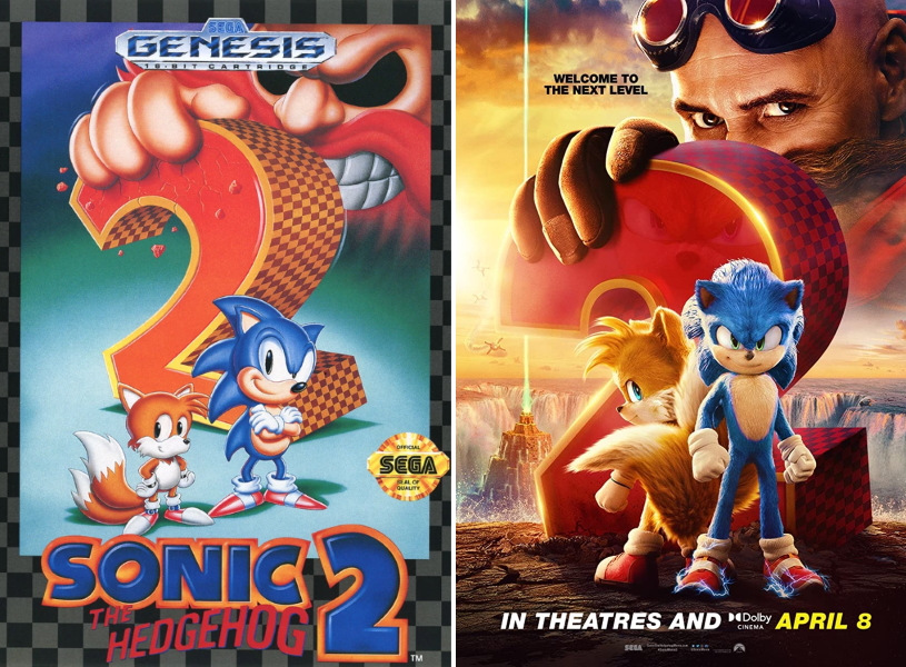 Sonic the Hedgehog 2 Poster Comparison