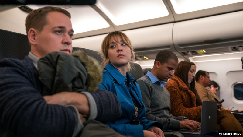 The Flight Attendant S02e06: T.R. Knight and Kaley Cuoco as Davey and Cassie Bowden