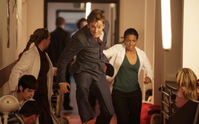 Doctor Who S03e01: David Tennant and Freema Agyeman as The Doctor and Martha Jones