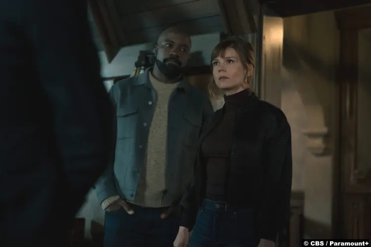 Evil S03e07: Mike Colter and Katja Herbers as David Acosta and Kristen Bouchard
