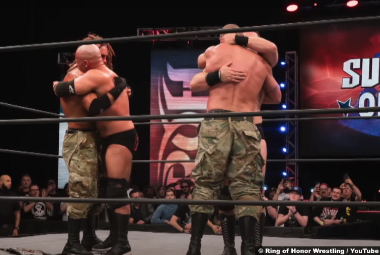 RoH Supercard of Honor XV: FTR and The Briscos hug