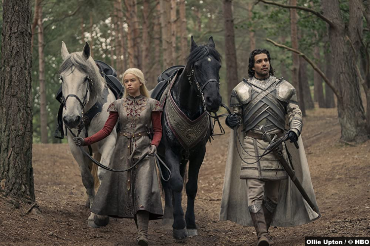 House of the Dragon S01e03: Milly Alcock and Fabien Frankel as Princess Rhaenyra Targaryen and Ser Criston Cole